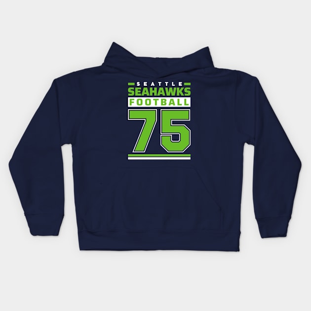 Seattle Seahawks 1975 Football Edition Varsity 2 Kids Hoodie by ENTIN 